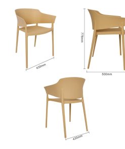 Bolero Lorenzo Cafe Chairs Warm Cream Pack of 2 (DX972)