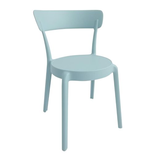 Bolero Mila Cafe Chairs Icy Blue Pack of 2 (DX973)