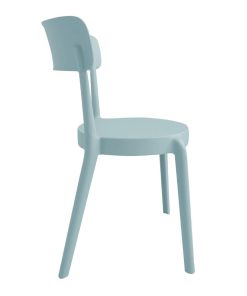 Bolero Mila Cafe Chairs Icy Blue Pack of 2 (DX973)