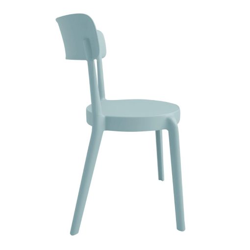 Bolero Mila Cafe Chairs Icy Blue Pack of 2 (DX973)