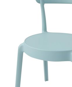 Bolero Mila Cafe Chairs Icy Blue Pack of 2 (DX973)