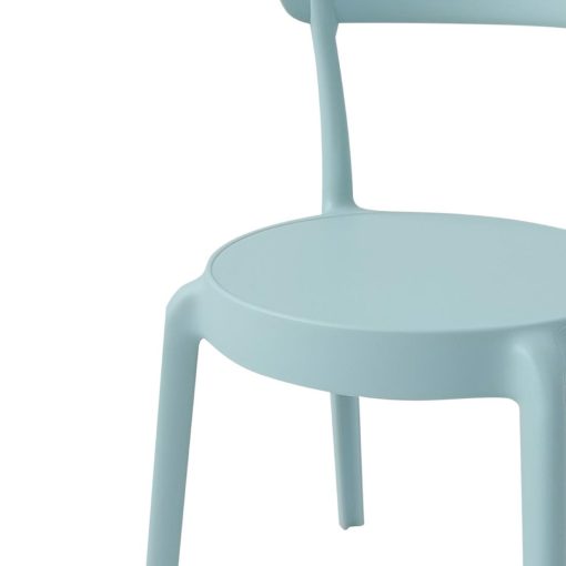 Bolero Mila Cafe Chairs Icy Blue Pack of 2 (DX973)