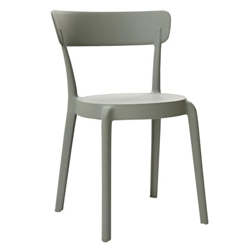 Bolero Mila Cafe Chairs Moss Grey Pack of 2 (DX974)