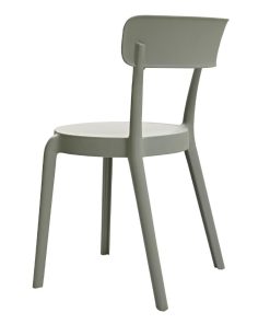 Bolero Mila Cafe Chairs Moss Grey Pack of 2 (DX974)