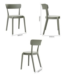 Bolero Mila Cafe Chairs Moss Grey Pack of 2 (DX974)