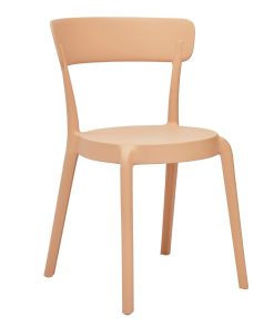 Bolero Mila Cafe Chairs Light Salmon Pack of 2 (DX975)