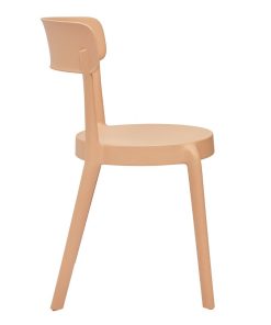 Bolero Mila Cafe Chairs Light Salmon Pack of 2 (DX975)