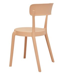 Bolero Mila Cafe Chairs Light Salmon Pack of 2 (DX975)