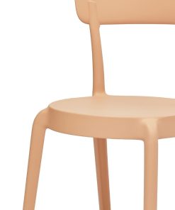 Bolero Mila Cafe Chairs Light Salmon Pack of 2 (DX975)