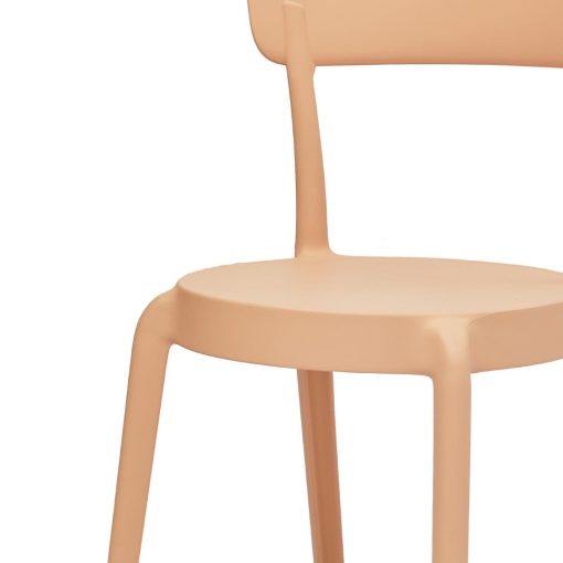 Bolero Mila Cafe Chairs Light Salmon Pack of 2 (DX975)