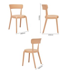 Bolero Mila Cafe Chairs Light Salmon Pack of 2 (DX975)