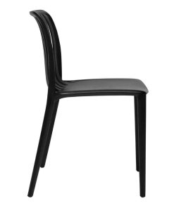 Bolero Verona Cafe Chairs Black Pack of 2 (DX976)