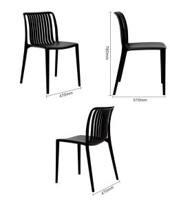 Bolero Verona Cafe Chairs Black Pack of 2 (DX976)