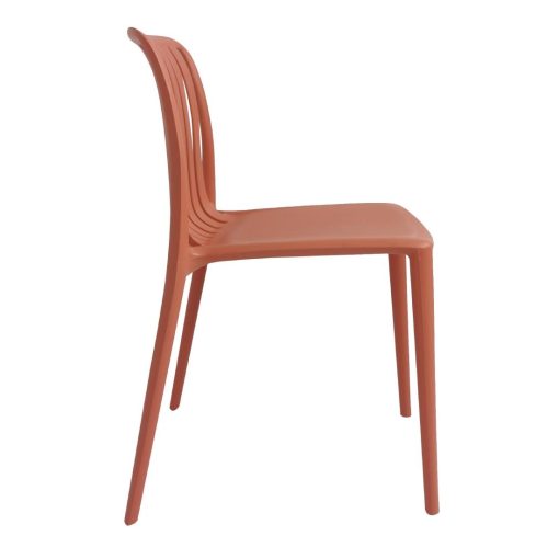 Bolero Verona Cafe Chairs Mild Orange Pack of 2 (DX977)