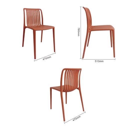 Bolero Verona Cafe Chairs Mild Orange Pack of 2 (DX977)