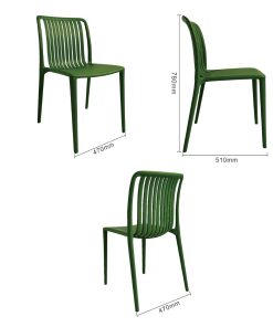 Bolero Verona Cafe Chairs Forest Green Pack of 2 (DX978)