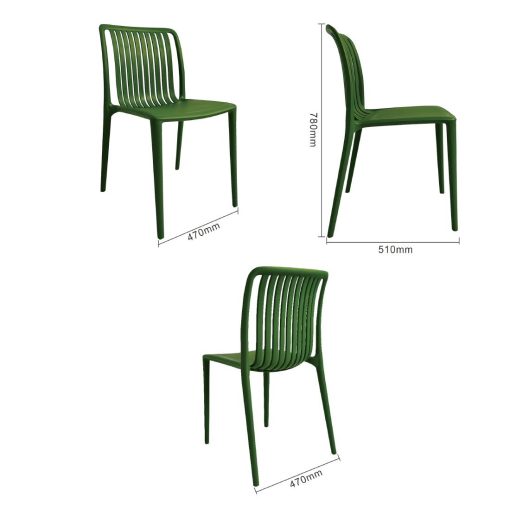 Bolero Verona Cafe Chairs Forest Green Pack of 2 (DX978)