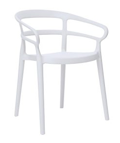 Bolero Mateo Cafe Chairs White Pack of 2 (DX979)