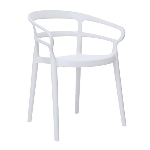 Bolero Mateo Cafe Chairs White Pack of 2 (DX979)