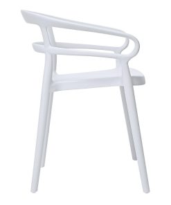 Bolero Mateo Cafe Chairs White Pack of 2 (DX979)