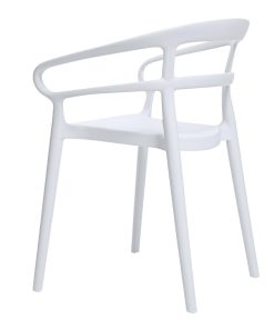 Bolero Mateo Cafe Chairs White Pack of 2 (DX979)