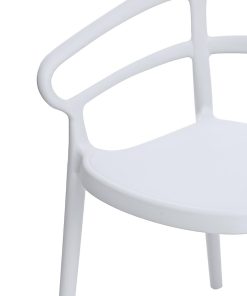 Bolero Mateo Cafe Chairs White Pack of 2 (DX979)