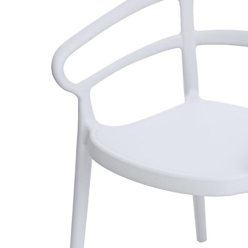 Bolero Mateo Cafe Chairs White Pack of 2 (DX979)