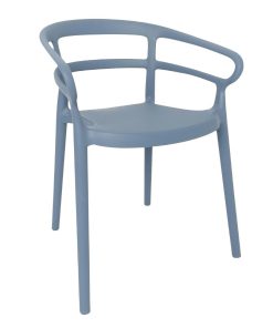 Bolero Mateo Cafe Chairs Slate Blue Pack of 2 (DX980)