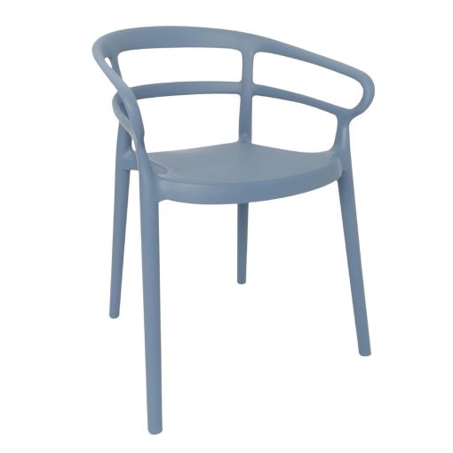 Bolero Mateo Cafe Chairs Slate Blue Pack of 2 (DX980)