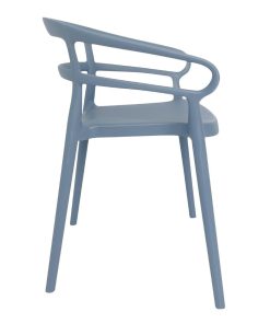 Bolero Mateo Cafe Chairs Slate Blue Pack of 2 (DX980)