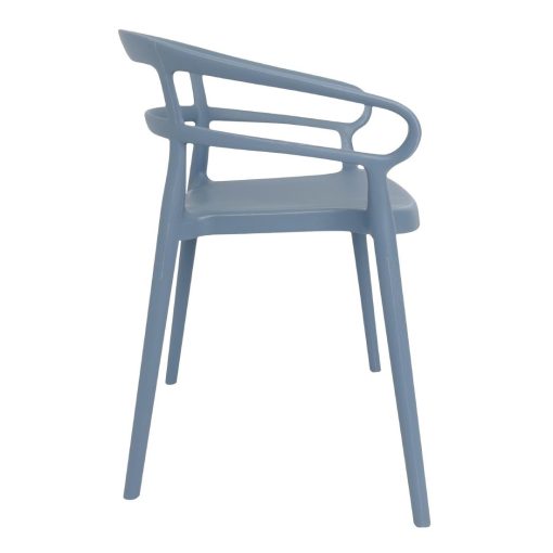 Bolero Mateo Cafe Chairs Slate Blue Pack of 2 (DX980)