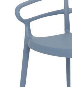 Bolero Mateo Cafe Chairs Slate Blue Pack of 2 (DX980)