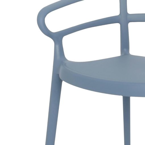 Bolero Mateo Cafe Chairs Slate Blue Pack of 2 (DX980)