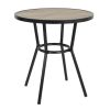 Bolero Marston Round Outdoor Table Black 700mm (DX986)