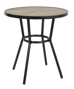 Bolero Marston Round Outdoor Table Black 700mm (DX986)