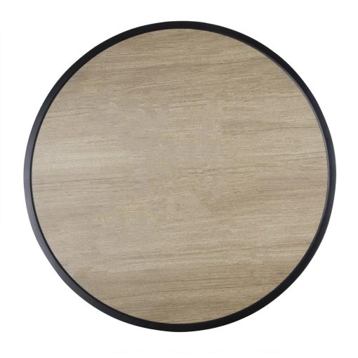 Bolero Marston Round Outdoor Table Black 700mm (DX986)