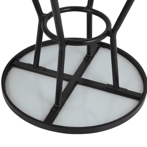 Bolero Marston Round Outdoor Table Black 700mm (DX986)