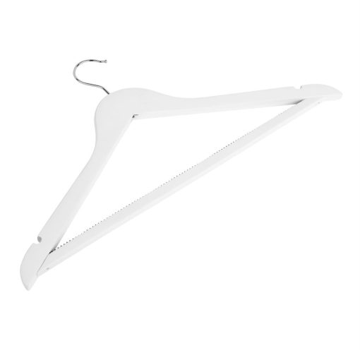 Bolero White Wooden Hangers Pack of 10 (FU397)