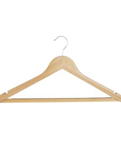 Bolero Natural Wooden Hangers Pack of 10 (FU399)