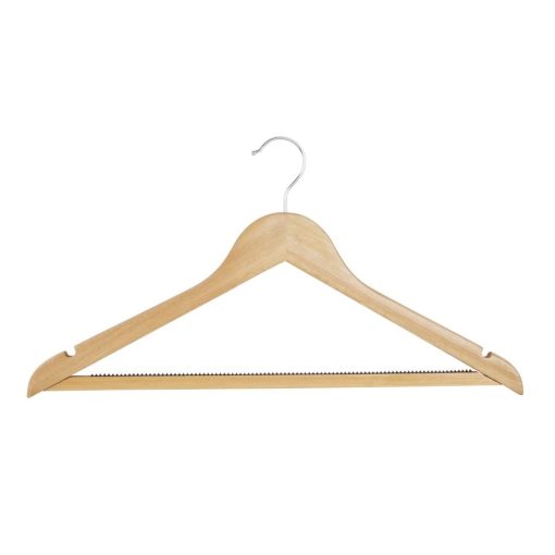 Bolero Natural Wooden Hangers Pack of 10 (FU399)