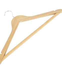 Bolero Natural Wooden Hangers Pack of 10 (FU399)