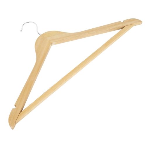 Bolero Natural Wooden Hangers Pack of 10 (FU399)