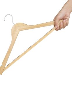 Bolero Natural Wooden Hangers Pack of 10 (FU399)