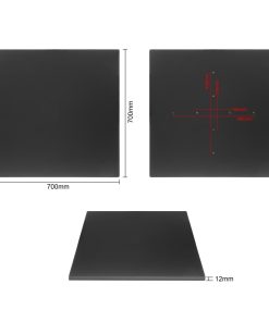 Bolero Matte Black Square Outdoor Table Top 700mm (FU530)