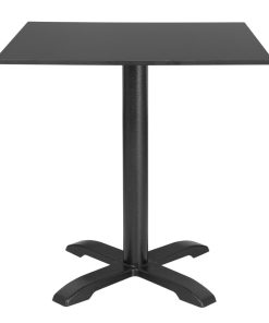 Bolero Matte Black Square Outdoor Table Top 700mm (FU530)