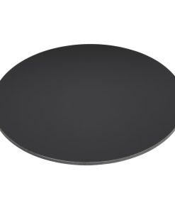 Bolero Matte Black Round Outdoor Table Top 600mm (FU531)