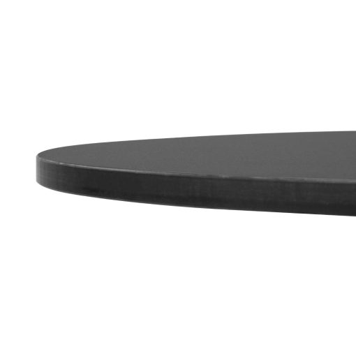 Bolero Matte Black Round Outdoor Table Top 600mm (FU531)