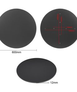 Bolero Matte Black Round Outdoor Table Top 600mm (FU531)