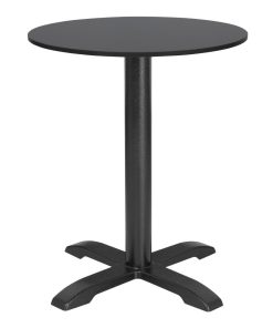 Bolero Matte Black Round Outdoor Table Top 600mm (FU531)