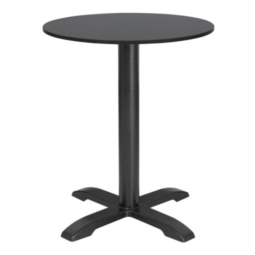 Bolero Matte Black Round Outdoor Table Top 600mm (FU531)